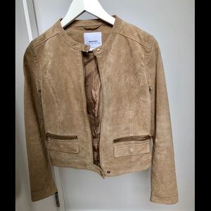 Mango Genuine Leather Suede Jacket
